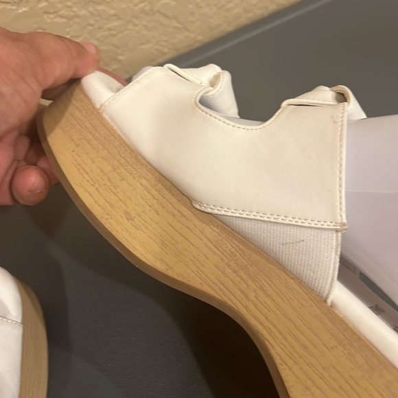 Sam & Libby Indie White Knot Platform Sandals Y2K Boho Retro Size 6 - Picture 9 of 16